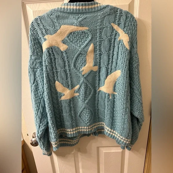 👑 Taylor Swift 1989 (Taylor’s Version) Blue Seagull Cardigan – XS/S - Picture 2 of 8